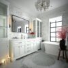 Glossy Bathroom Mirrors For Wall Rectangle Vanity Mirror Corner Hangs Farmhouse Mirror Modern Metal Framed Rectangular Mirror, Decorative Square Corner Mirror (Horizontal & Vertical) - Black - Image 4