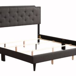 Deb - Queen Bed Button Tufted - Black