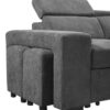 Henrik - Sleeper Sectional Sofa With Storage Ottoman And 2 Stools - Light Gray - Image 3
