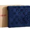 Button Tufted Upholstered Bed - Navy Blue - Image 6