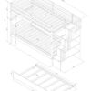 Twin Over Twin Bunk Beds With Twin Trundle And Stairway Storage Function - White - Image 9