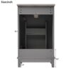 Modern Small Bathroom Vanity Cabinet With Ceramic Basin, Ample Storage, 1 Soft-Close Door - Gray - Image 13