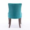 Ultra Side Dining Chair,Thickened Fabric Chairs With Neutrally Toned Solid Wood Legs, Bronze Nail Head (Set of 2) - Blue - Image 6