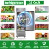Commercial Refrigerator 23 Cu.Ft With 1 Solid Door Reach-In Refrigerators Stainless Steel Etl Approved Upright Fridge Storage - Silver - Image 2