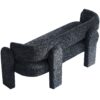 Boucle Upholstery Modern Sofa For Living Room - Dark Gray - Image 9