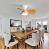 23" Mini Led Ceiling Fan With 3 Color Dimmable 3 ABS Blades Remote Control Dc Motor For Bedroom - White - Image 3