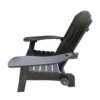 Outdoor Or Indoor Wood Adirondack Chair With An Hole To Hold Umbrella, On The Arm - Black - Image 4