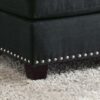 Laurissa - Linen Ottoman - Dark Blue - Image 2