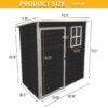 Outdoor Storage Shed Kit Perfect To Store Patio Furniture - Black - Image 7