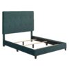 Queen Size Green Velvet Tufted Upholstered Platform Bed - Image 2