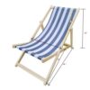 Sling Folding Chaise Lounge Chair - Stripe Blue - Image 7
