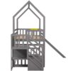Twin Over Twin House Bunk Bed With Convertible Slide, Storage Staircase Can Be Placed Left Or Right - Gray - Image 9