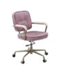 Siecross - Top Grain Leather Office Chair - Pink - Image 4