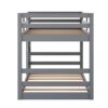 Twin Over Twin Bunk Bed With Ladder - Gray - Image 6