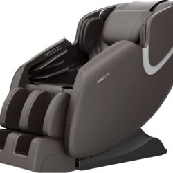 Bosscare - Massage Chair Recliner With Zero Gravity, Full Body Airbag Massage Chair With Bluetooth Speaker, Foot Roller Brown - Brown