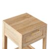 15.75" Rattan End Table With Drawer, Modern Nightstand, Side Table For Living Room, Bedroom - Natural - Image 12