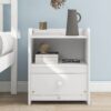 Full Bed With Headboard And Footboard For Kids, Teens, Adults, With A Nightstand - White - Image 7