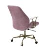 Hamilton - Top Grain Leather Office Chair - Pink - Image 3