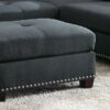 Laurissa - Linen Ottoman - Dark Blue - Image 3