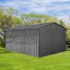 10'x12' Garden Sheds Outdoor Storage Sheds With Window - Gray - Image 6