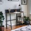 Garima - Legs Writing Desk - Rustic Oak / Black - Image 8