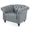 1 Seater Sofa For Living Room - Gray - Image 5