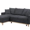 Colton - Woven Reversible Sleeper Sectional Sofa With Storage Chaise - Dark Gray - Image 2
