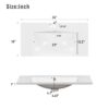 Contemporary Bathroom Vanity Cabinet, 4 Drawers & 1 Cabinet Door, Multipurpose Storage, Resin Integrated Sink, Adjustable Shelves, Solid Wood Frame With MDF - White - Image 12