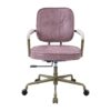 Siecross - Top Grain Leather Office Chair - Pink - Image 7