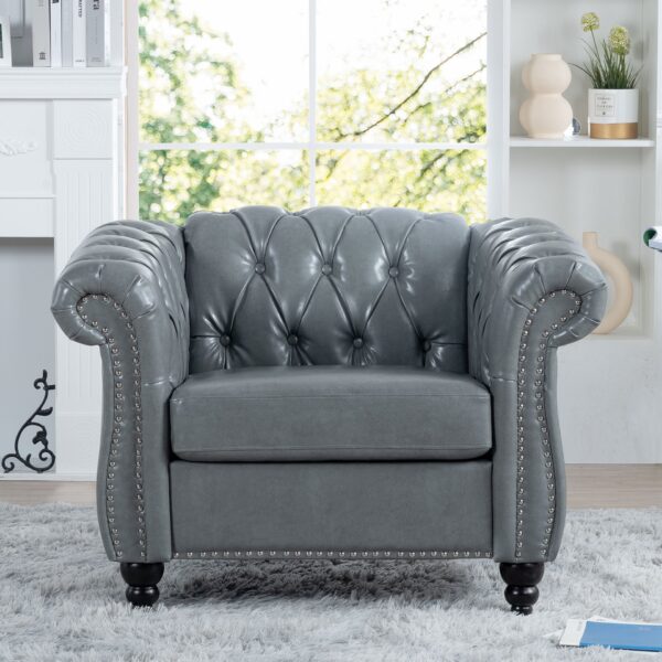 1 Seater Sofa For Living Room - Gray