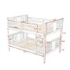 Full Over Full Bunk Bed With Ladder For Bedroom, Guest Room Furniture - Espresso - Image 2