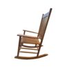 Balcony Porch Adult Rocking Wood Chair - Brown - Image 6
