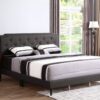 Deb - Queen Bed Button Tufted - Black - Image 9