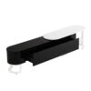 Modern Extendable TV Stand For TVs Up To 75", Entertainment Center Media Console With 3 Drawers, Metal Adjustable Legs For Living Room - Black White - Image 24