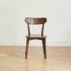 Simple Dining Chair, Solid Chair Table For Living Room Chair - Dark Natural - Image 6