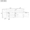 Storage Bench With 3 Shutter-Shaped Doors, Shoe Bench With Removable Cushion And Hidden Storage Space - Gray Wash - Image 4