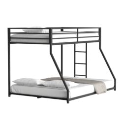 Adam - Twin Over Full Metal Bunk Bed - Black