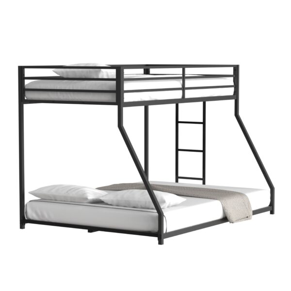 Adam - Twin Over Full Metal Bunk Bed - Black