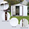 10'x8' Garden Sheds Outdoor Storage Sheds - White / Coffee - Image 3