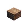 30 Piece Interlocking Deck Tiles Striped Pattern, Square Acacia Hardwood Outdoor Flooring For Patio, Bancony, Pool Side - Yellow - Image 24