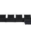 Anna - Velvet 5 Piece Sectional Sofa Ottoman - Midnight - Image 4