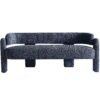 Boucle Upholstery Modern Sofa For Living Room - Dark Gray - Image 3