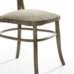 Bistro - 9 Piece Dining Table With Extension Leaf And Off White Fabric Dining Chairs (Set of 9) - Vintage Walnut