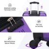 Hardshell Luggage Sets 2 Pieces + Bag Spinner Suitcase With Tsa Lock Lightweight 20" / 24" - Purple - Image 3