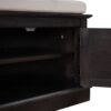 Storage Bench With 4 Doors And Adjustable Shelves, Shoe Bench With Removable Cushion For Living Room, Entryway - Espresso - Image 10