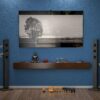 Fireplace Mantel Wooden Wall Mounted Floating Shelf 8" Deep Solid Pine Wood - Brown - Image 8