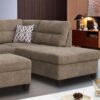 Diego - Sectional Sofa With Right Facing Chaise Storage Ottoman And 2 Accent Pillows - Brown - Image 2