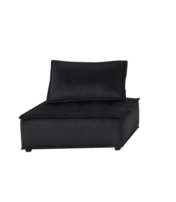 Anna - Velvet 5 Piece Sectional Sofa - Black