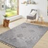 Guros - 4' X 6' Trellis Indoor / Outdoor Area Rug - White / Gray - Image 2