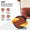 Hardshell Luggage Sets 3 Pieces Contrast Color Suitcase With Spinner Wheels And Tsa Lock 20" 24" 28" Available - Brown / White - Image 16